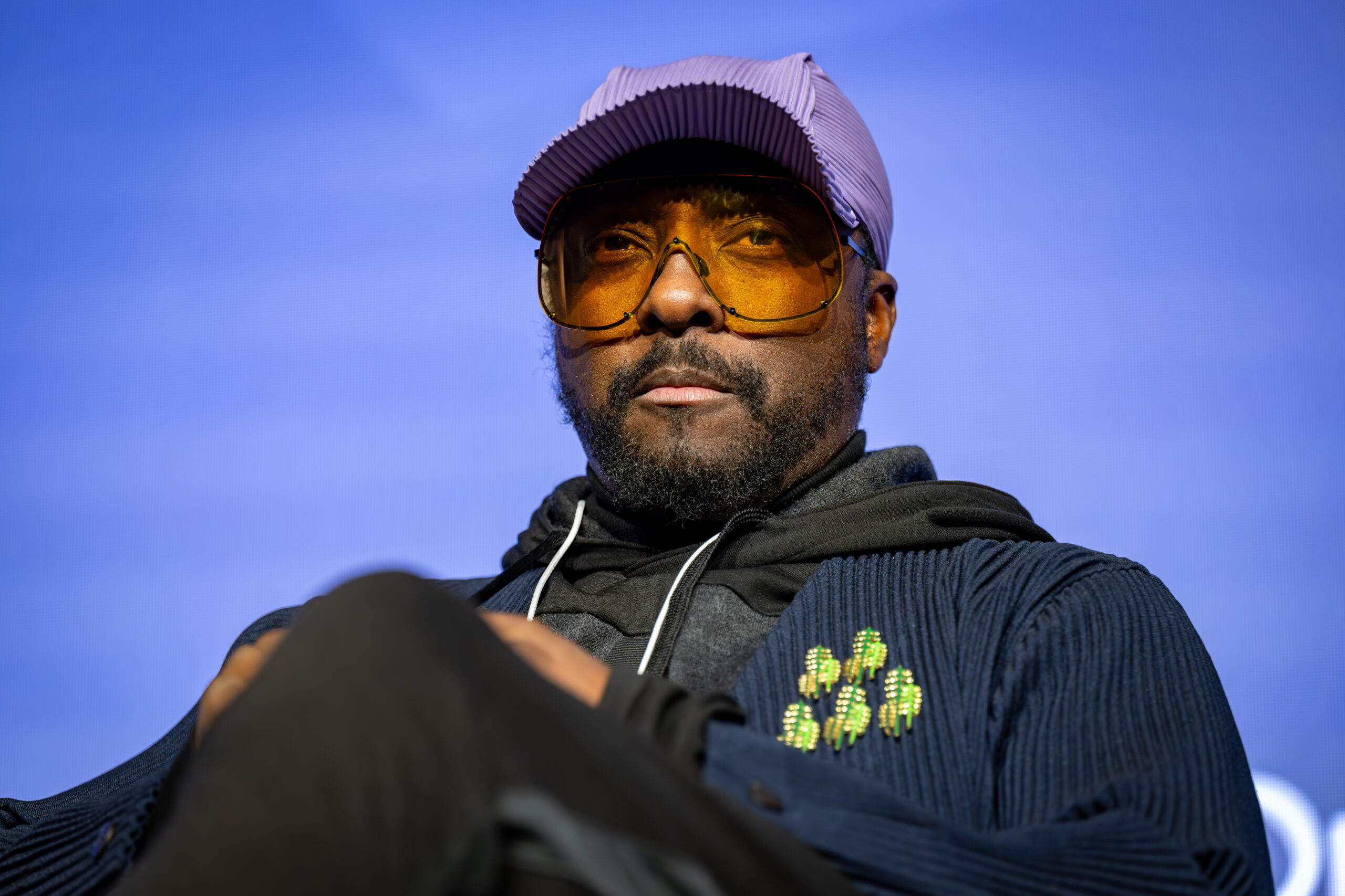 will.i.am, Founder and President, i.am Angel Foundation, USA; Cultural Leader, speaking in the Open Forum: A Primer on AI session at the World Economic Forum Annual Meeting 2024 in Davos-Klosters, Switzerland, 17 January. Congress Centre – Sanada. Copyright: World Economic Forum/Sandra Blaser