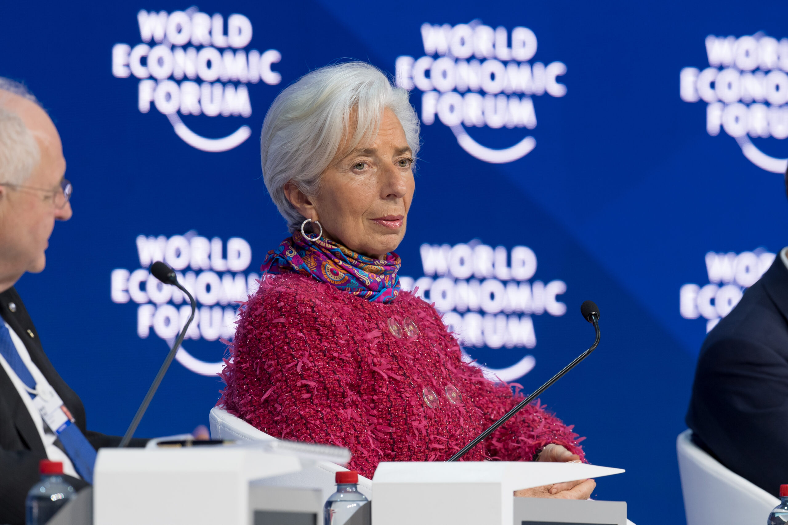 Christine Lagarde, Managing Director, International Monetary Fund (IMF), Washington DC; Member of the Board of Trustees, World Economic Forum speaking during the Session "Global Economic Outlook" at the Annual Meeting 2018 of the World Economic Forum in Davos, January 26, 2018.
Copyright by World Economic Forum / Sandra Blaser